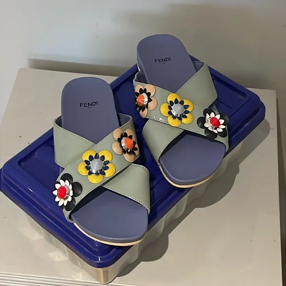 Fendi Flowerland Slides - Size 36 - Picture 2 of 14